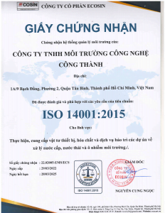 Chung nhan Iso 14001
