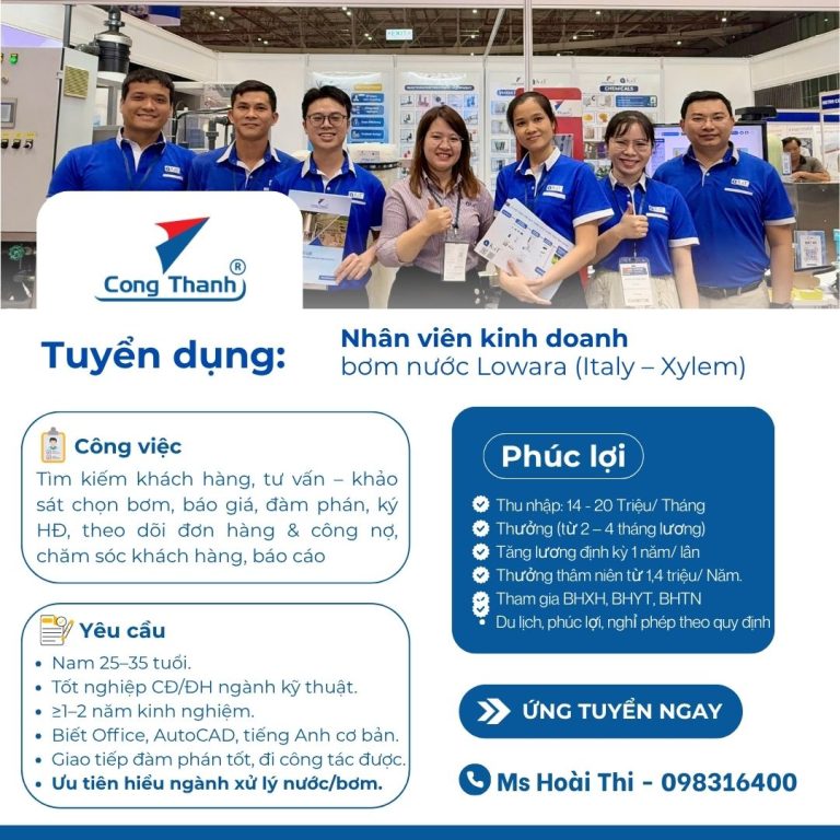 Nhân viên kinh doanh bơm nước Lowara