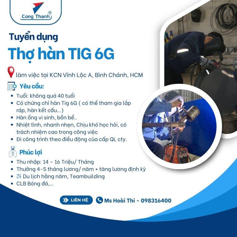 Thợ hàn Tig 6G